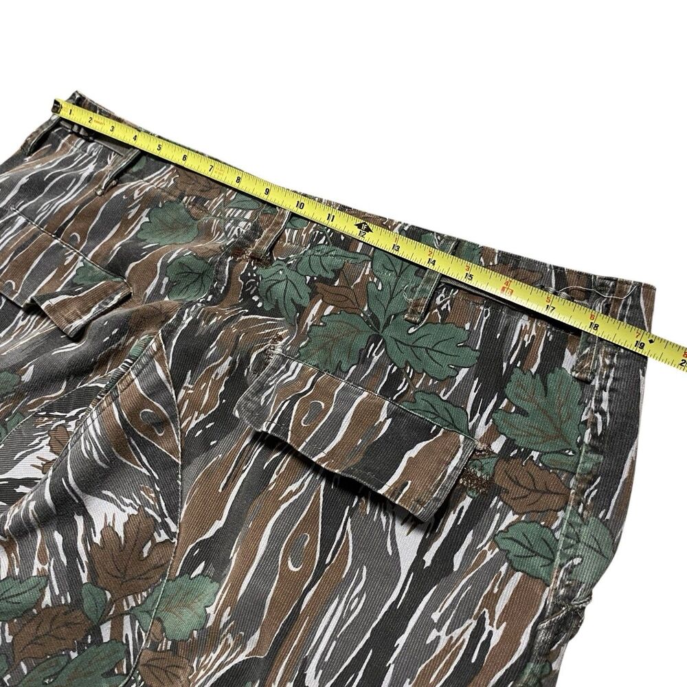 Vintage Men’s Camouflage Leaf Camo Jeans Pants Corduroy Style Cargo USA 38x32 - Picture 7 of 11